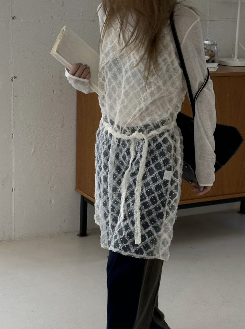 ZEROZERO韓國直郵女士新品熱賣時尚職業人氣連衣裙含腰繩ZEROZERO連衣裙