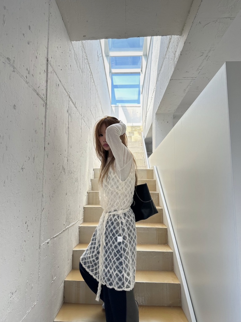 ZEROZERO韓國直郵女士新品熱賣時尚職業人氣連衣裙含腰繩ZEROZERO連衣裙