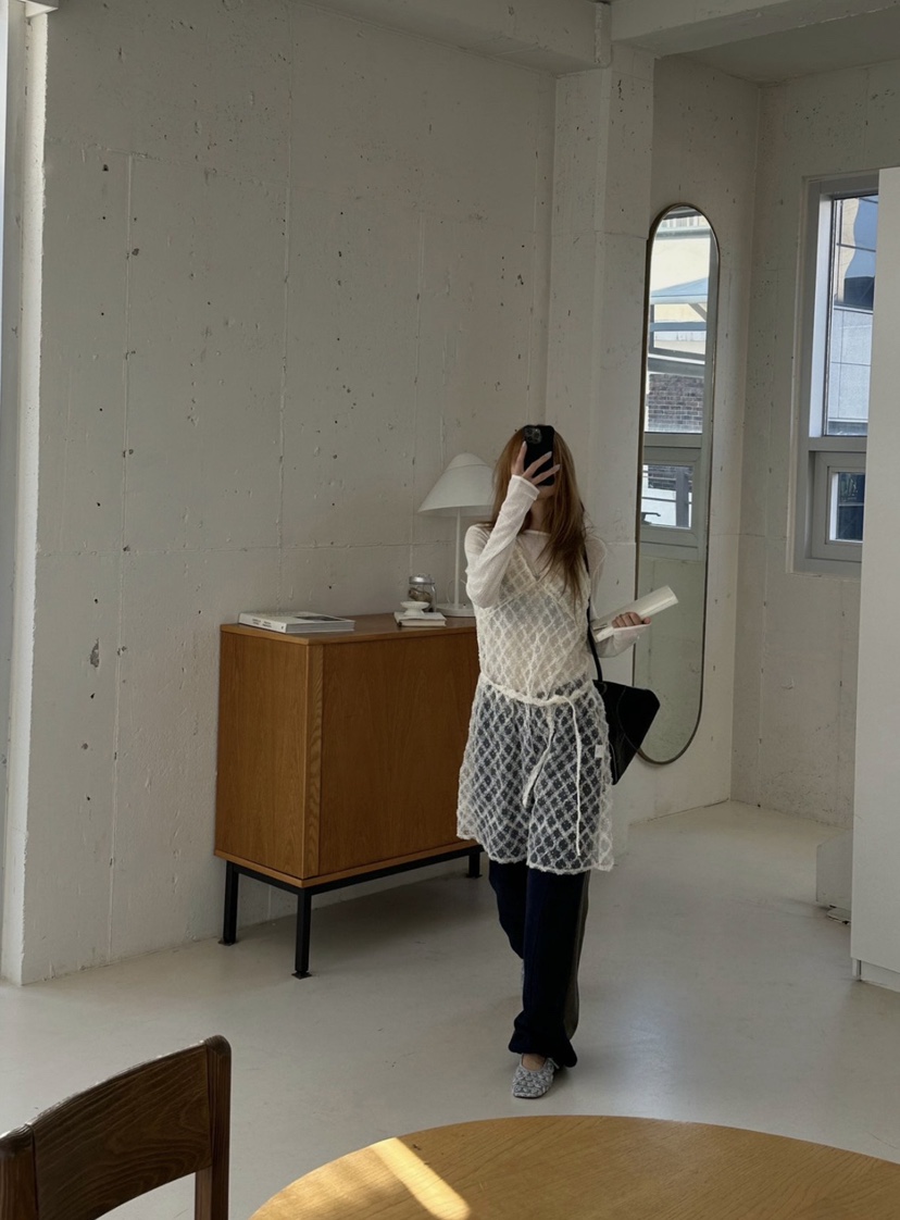 ZEROZERO韓國直郵女士新品熱賣時尚職業人氣連衣裙含腰繩ZEROZERO連衣裙