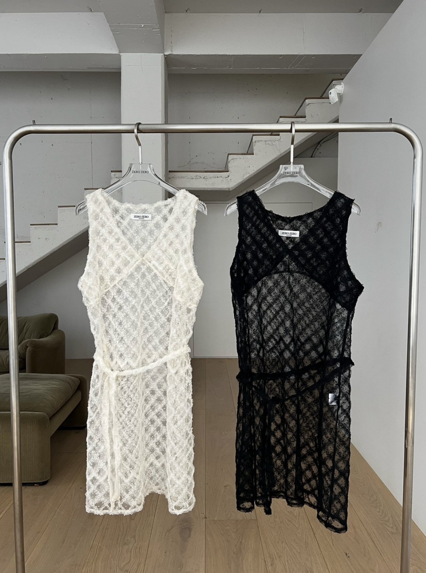 ZEROZERO韓國直郵女士新品熱賣時尚職業人氣連衣裙含腰繩ZEROZERO連衣裙