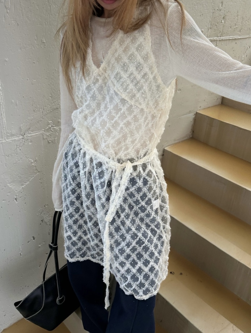 ZEROZERO韓國直郵女士新品熱賣時尚職業人氣連衣裙含腰繩ZEROZERO連衣裙圖色2