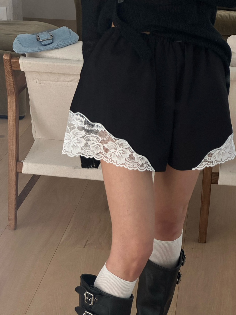 ZEROZERO韓國東大門直郵女士新款26春夏職業時尚短褲蕾絲ZEROZERO短褲
