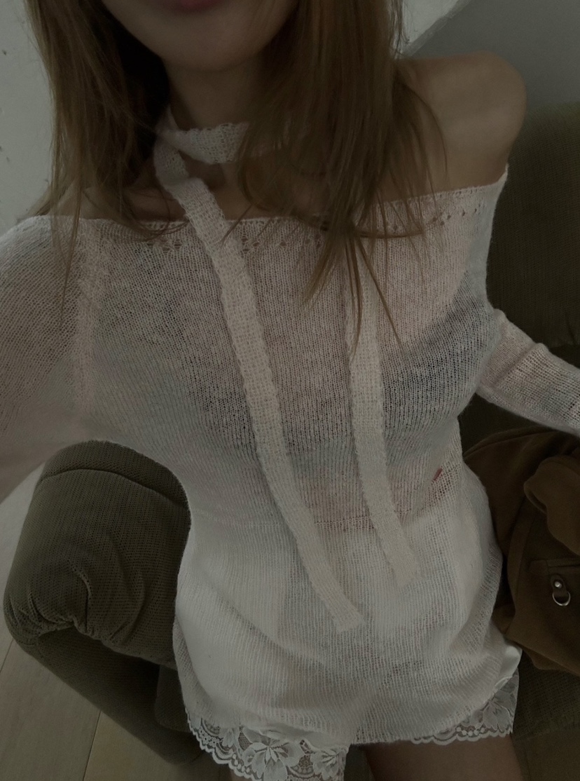 ZEROZERO韓國東大門直郵女士新款推薦人氣熱賣針織衫含脖帶ZEROZERO針織衫