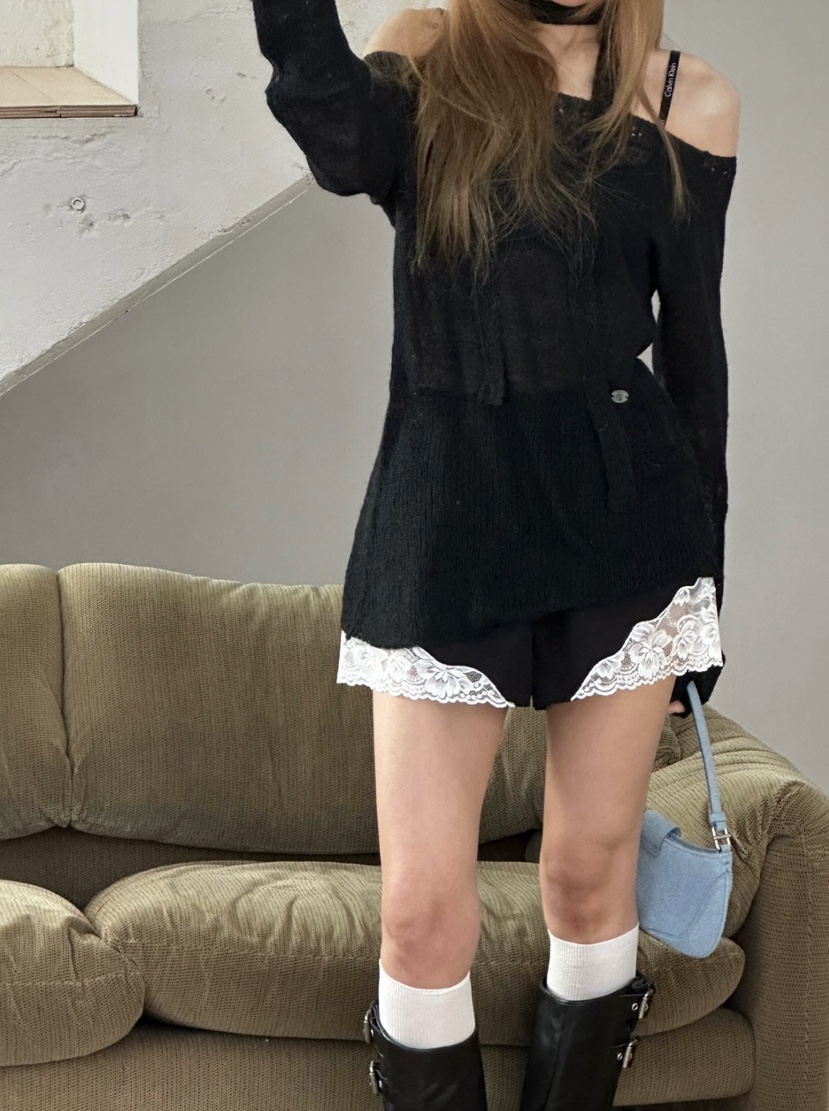 ZEROZERO韓國東大門直郵女士新款推薦人氣熱賣針織衫含脖帶ZEROZERO針織衫圖色3