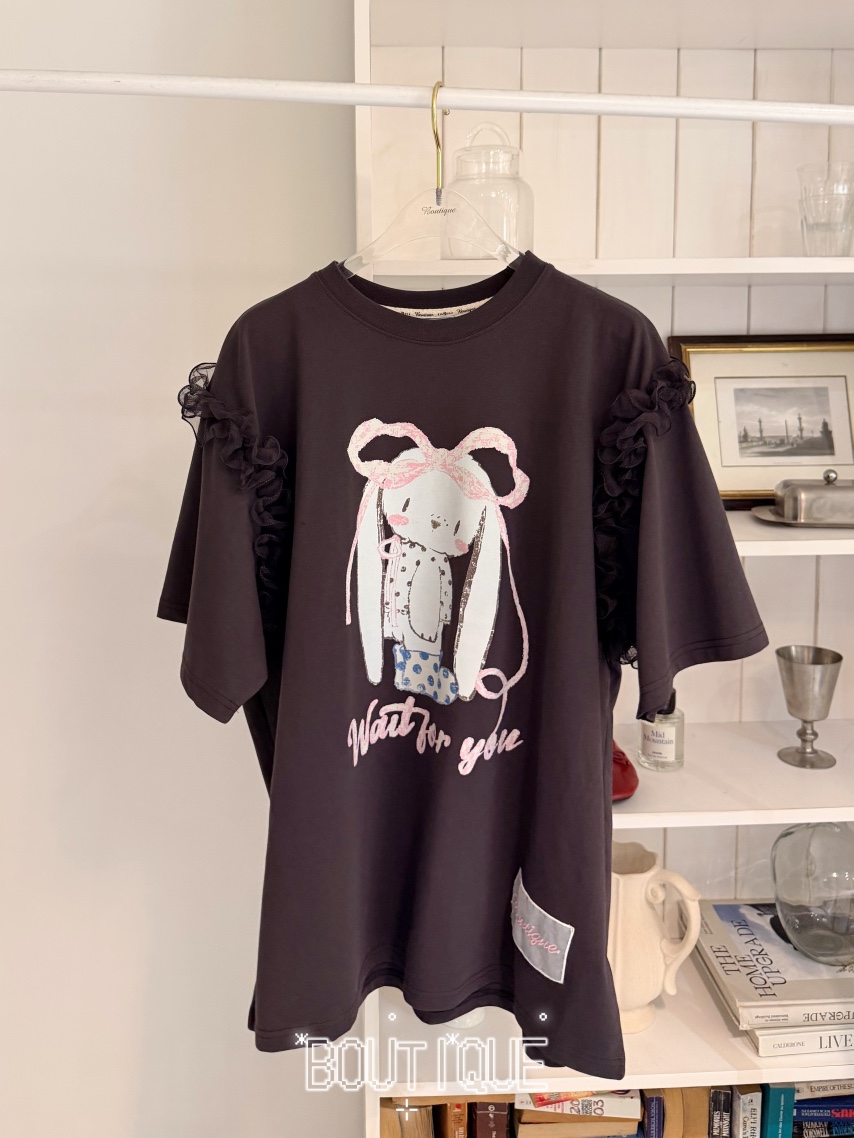 BOUTIQUE-L韓國東大門直郵女裝新款推薦人氣26春夏休閑T恤BOUTIQUE-LT恤圖色2