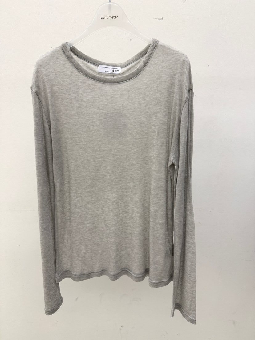 CM韓國直郵女士新款推薦休閑人氣職業時尚26春夏長袖T恤透明CM_centimeter長袖T恤圖色2