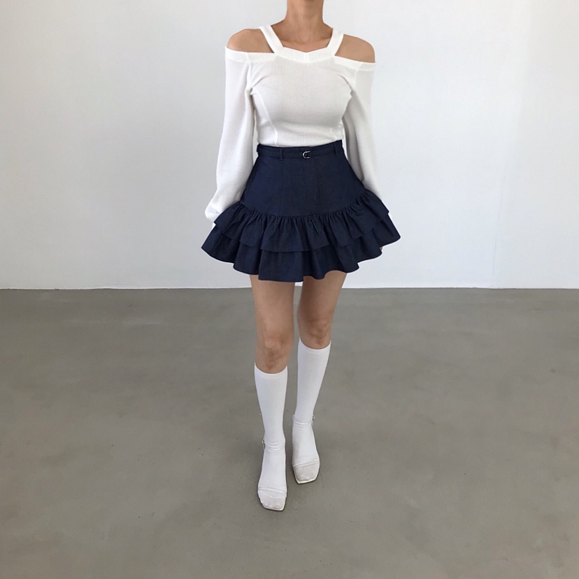 2TWO MOON韓國東大門代購女士新品熱賣26春夏長袖T恤露肩2TWO MOON長袖T恤