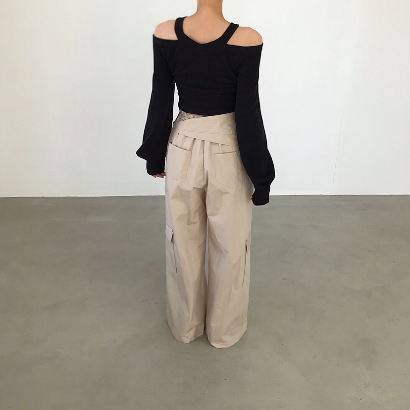 2TWO MOON韓國東大門代購女士新品熱賣26春夏長袖T恤露肩2TWO MOON長袖T恤