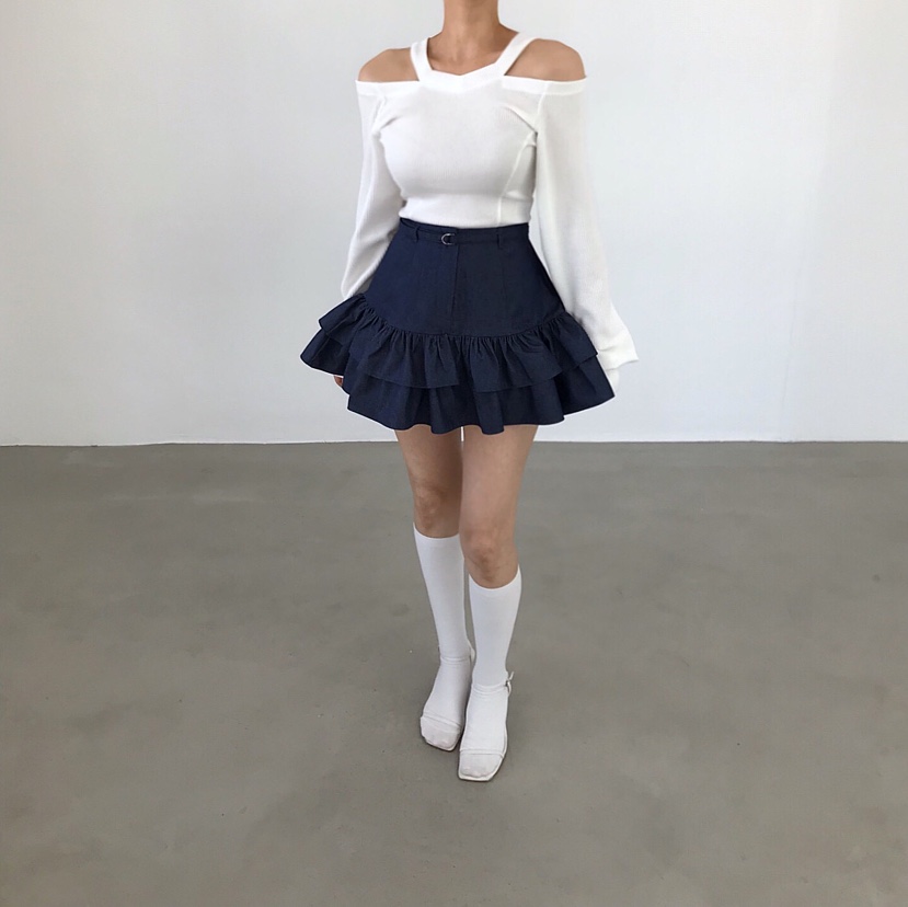 2TWO MOON韓國東大門代購女士新品熱賣26春夏長袖T恤露肩2TWO MOON長袖T恤