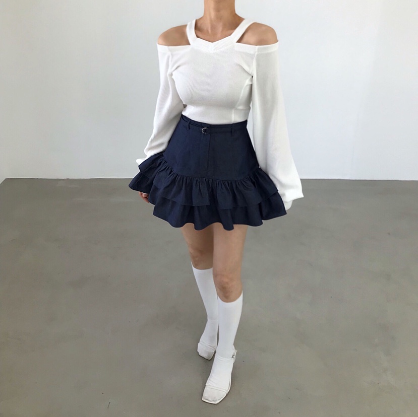 2TWO MOON韓國東大門代購女士新品熱賣26春夏長袖T恤露肩2TWO MOON長袖T恤