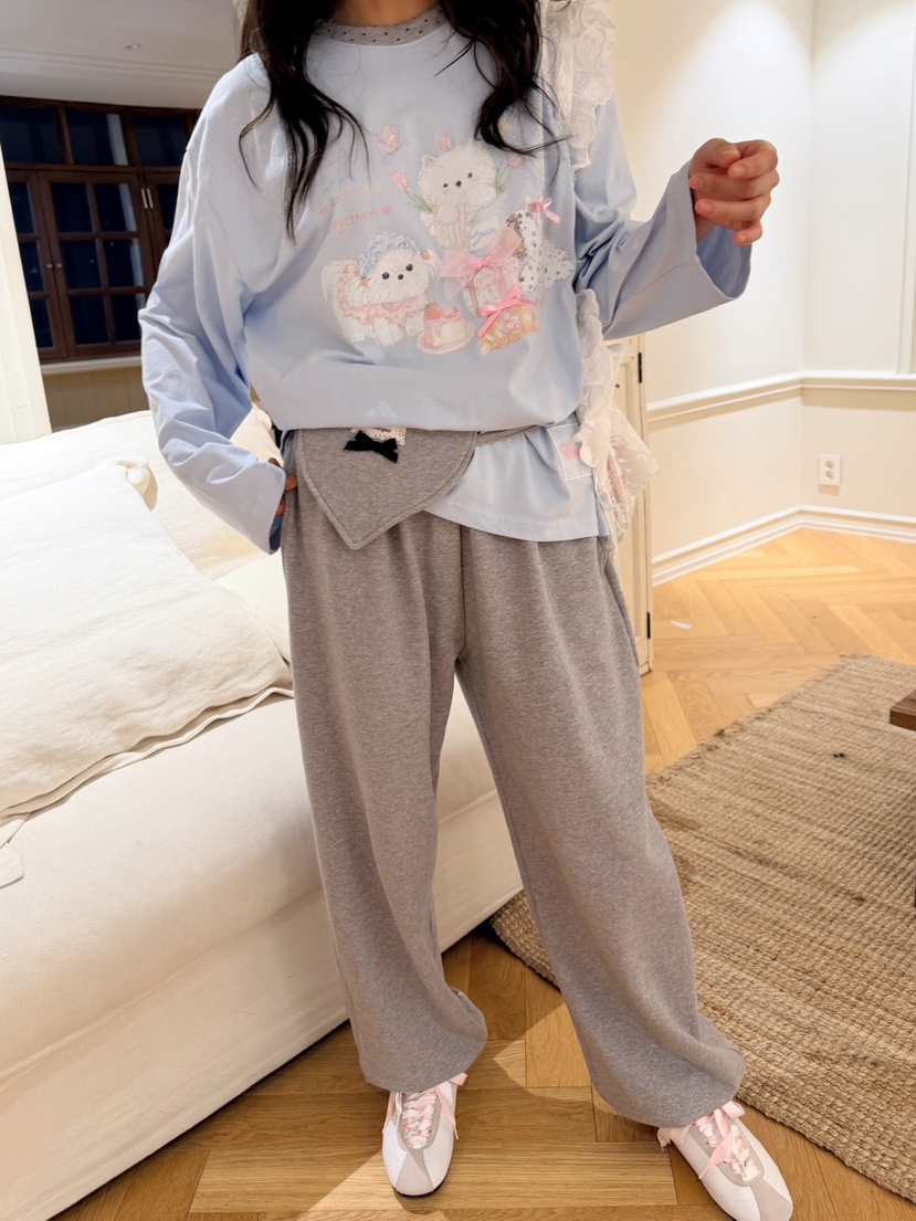 BOUTIQUE-L韓國東大門代購女士新款熱賣時尚26春夏休閑褲含包BOUTIQUE-L休閑褲