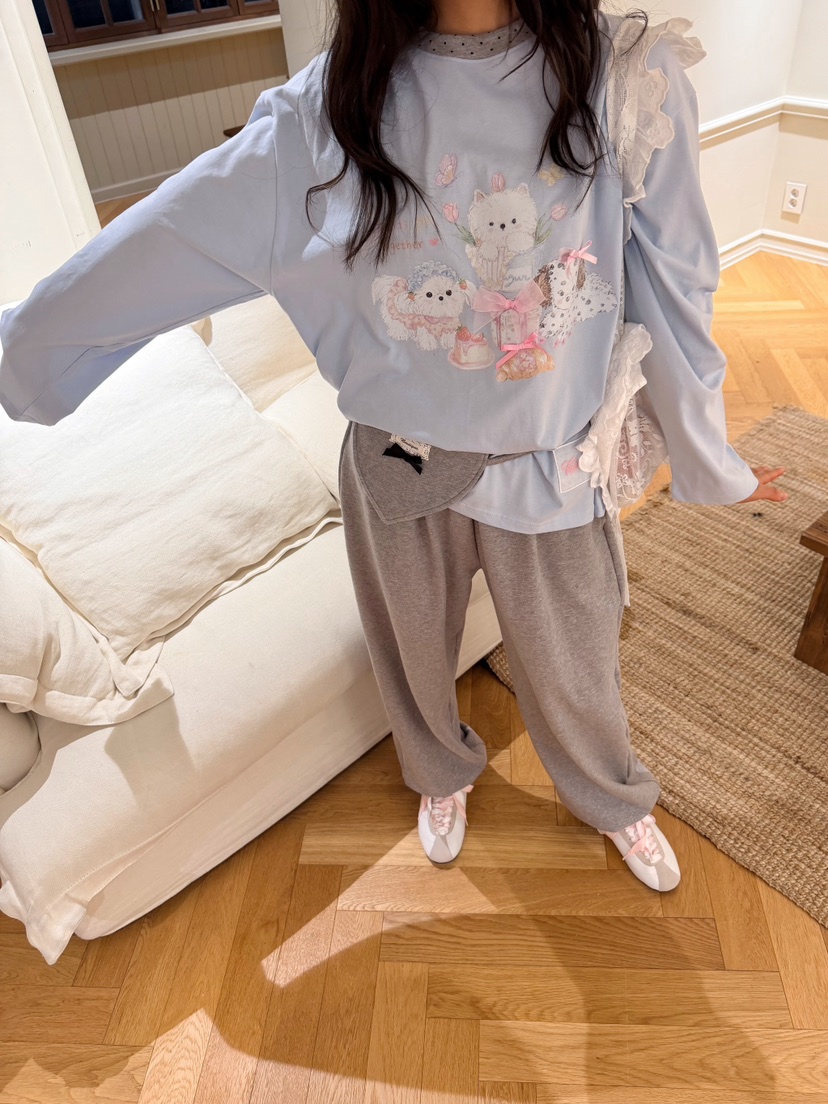 BOUTIQUE-L韓國直郵實拍女士新品職業人氣熱賣26春夏長袖T恤BOUTIQUE-L長袖T恤