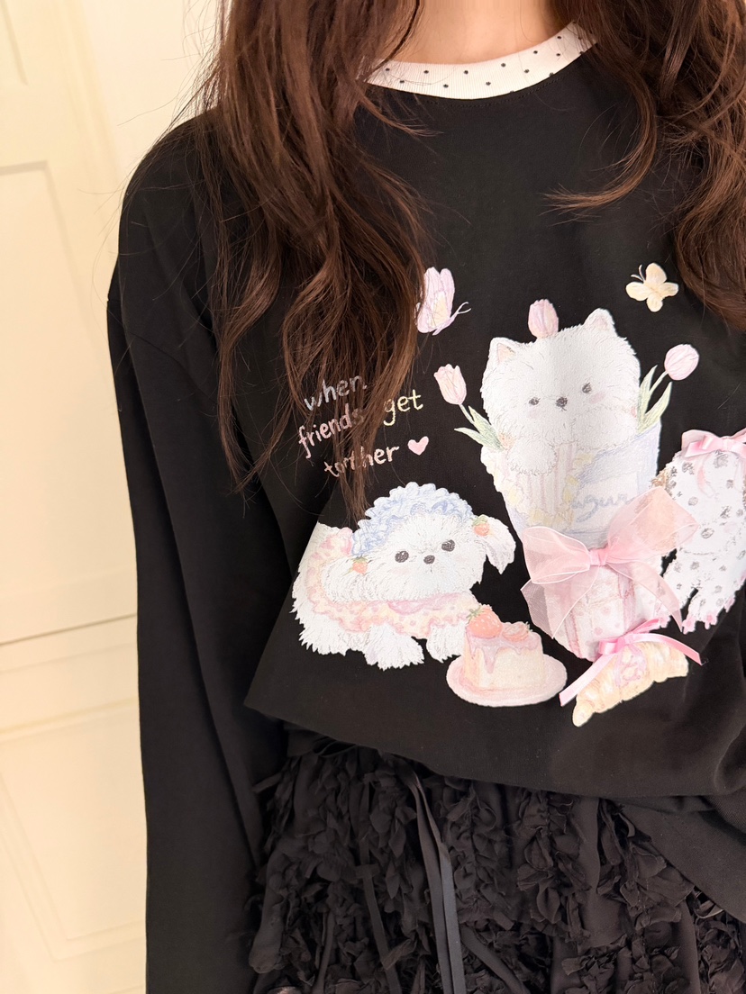 BOUTIQUE-L韓國直郵實拍女士新品職業人氣熱賣26春夏長袖T恤BOUTIQUE-L長袖T恤