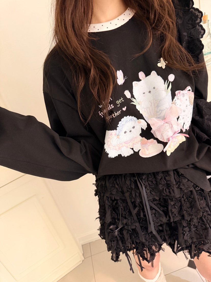 BOUTIQUE-L韓國直郵實拍女士新品職業人氣熱賣26春夏長袖T恤BOUTIQUE-L長袖T恤