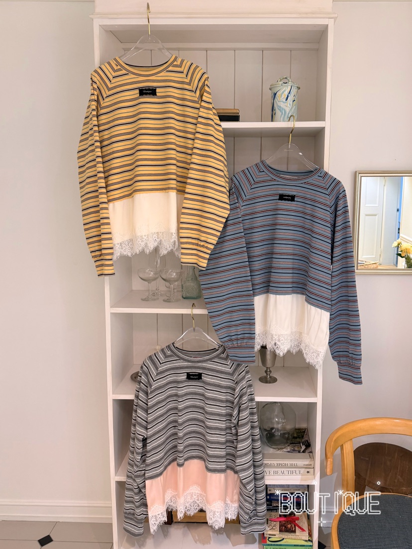 BOUTIQUE-L韓國東大門直郵女裝新品人氣休閑26春夏長袖T恤BOUTIQUE-L長袖T恤