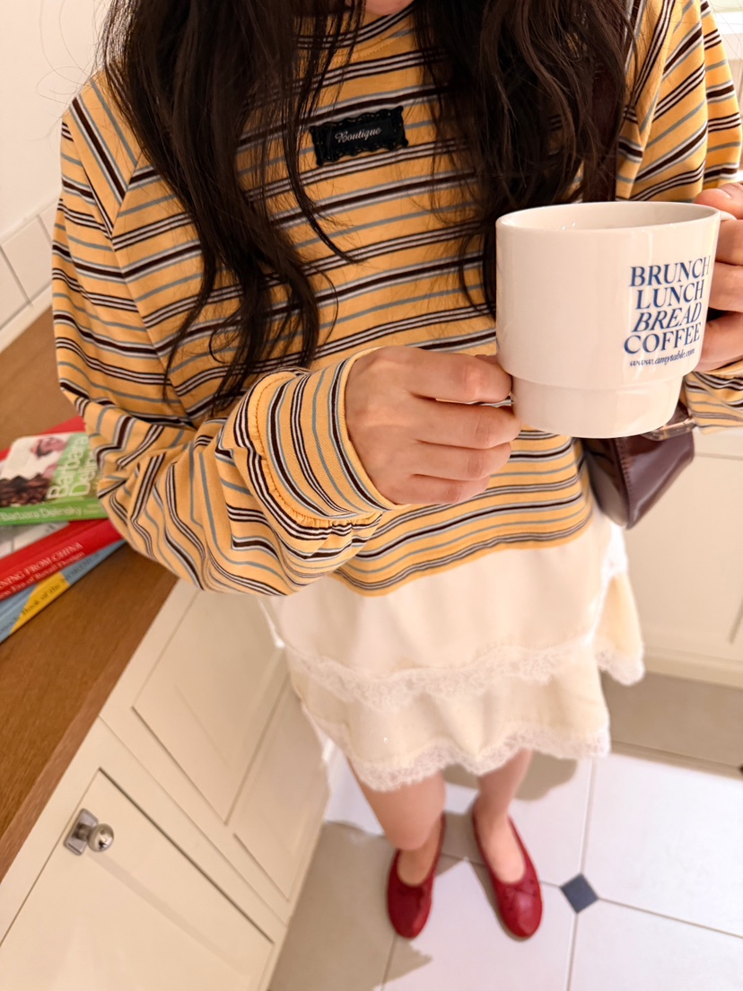 BOUTIQUE-L韓國東大門直郵女裝新品人氣休閑26春夏長袖T恤BOUTIQUE-L長袖T恤