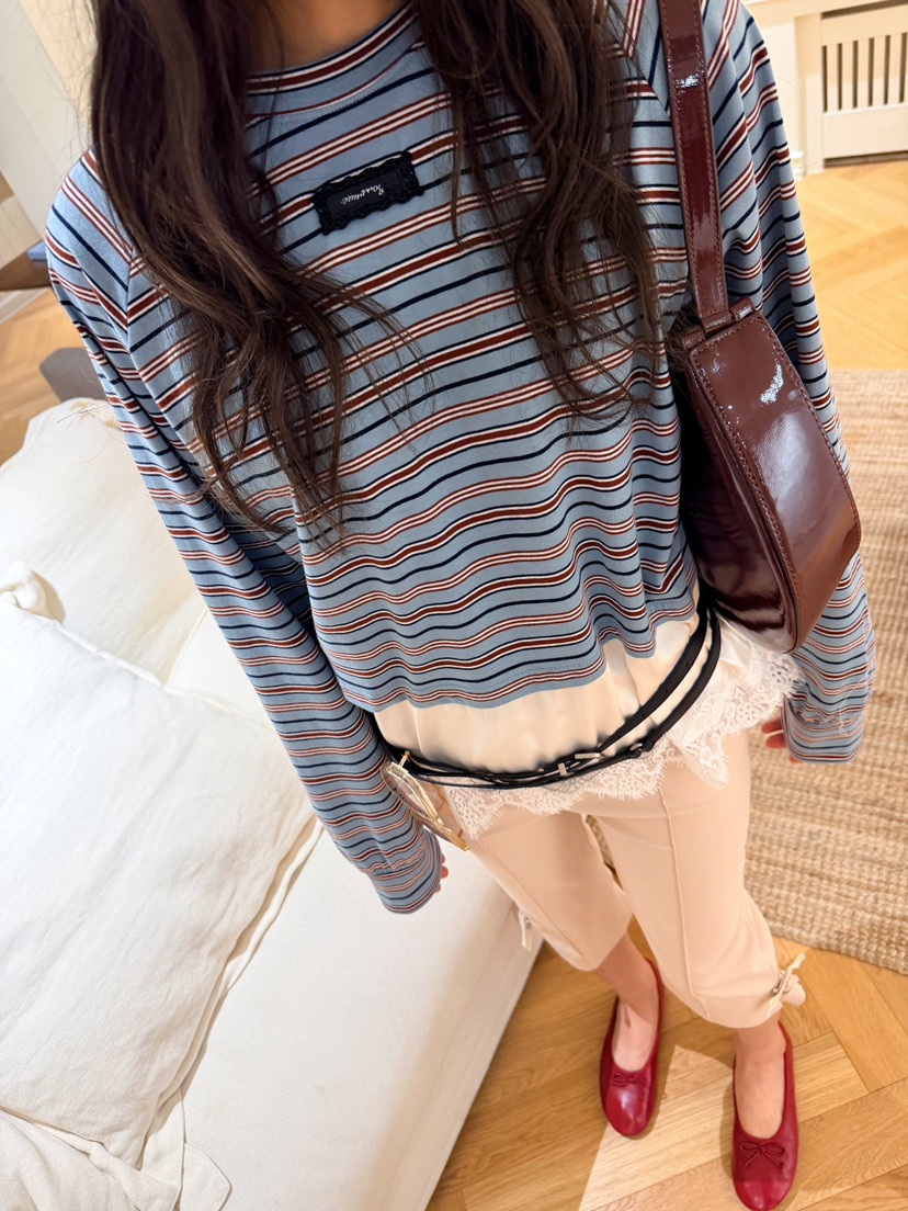 BOUTIQUE-L韓國東大門直郵女裝新品人氣休閑26春夏長袖T恤BOUTIQUE-L長袖T恤