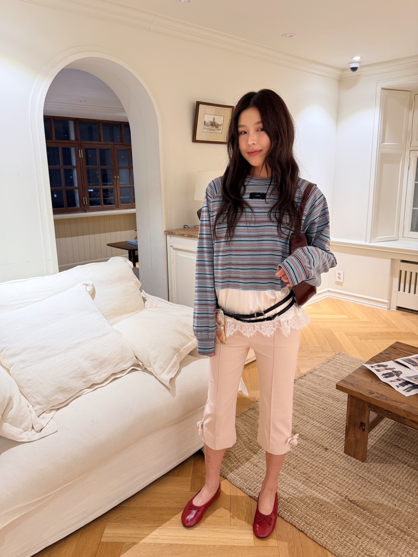 BOUTIQUE-L韓國東大門直郵女裝新品人氣休閑26春夏長袖T恤BOUTIQUE-L長袖T恤