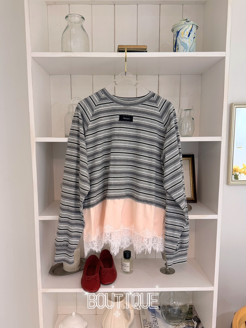 BOUTIQUE-L韓國東大門直郵女裝新品人氣休閑26春夏長袖T恤BOUTIQUE-L長袖T恤圖色2