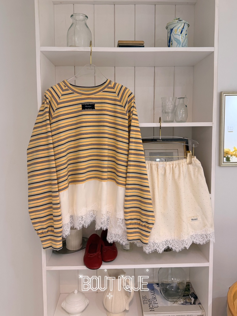 BOUTIQUE-L韓國東大門直郵女裝新品人氣休閑26春夏長袖T恤BOUTIQUE-L長袖T恤圖色3