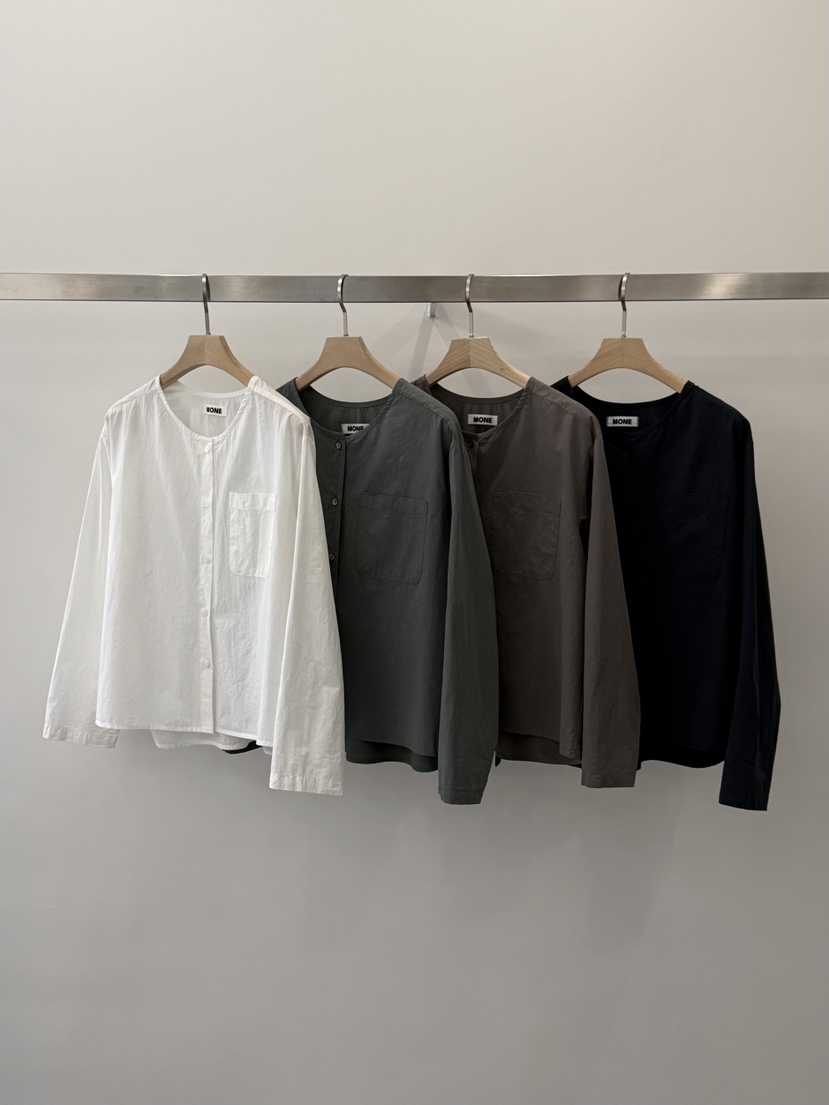 MONE-A韓國東大門代購女裝新品26春夏時尚襯衫蕾絲衫口袋MONE-A襯衫/蕾絲衫