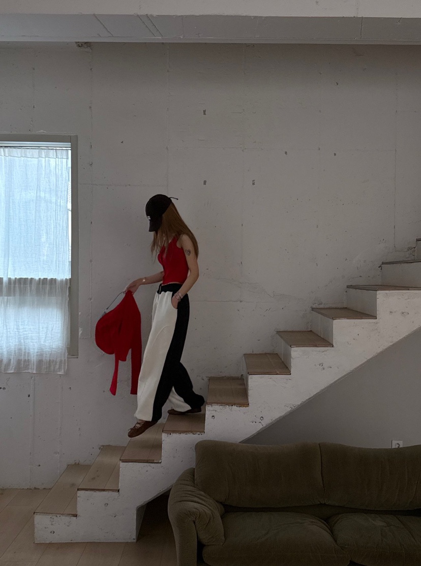 ZEROZERO韓國直郵女裝新款人氣推薦職業26春夏休閑褲條紋紐扣ZEROZERO休閑褲