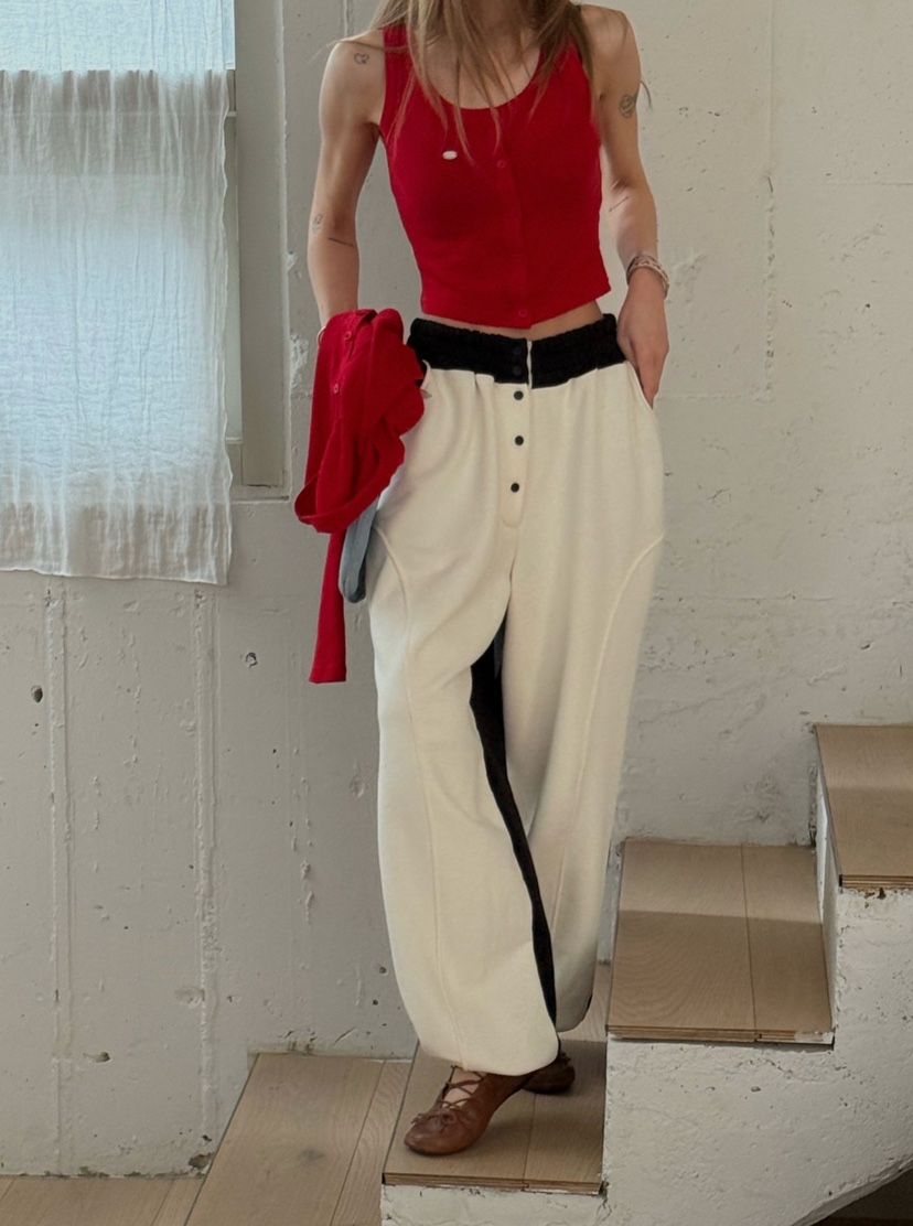 ZEROZERO韓國直郵女裝新款人氣推薦職業26春夏休閑褲條紋紐扣ZEROZERO休閑褲