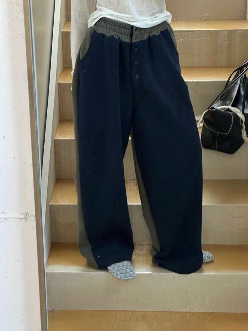 ZEROZERO韓國直郵女裝新款人氣推薦職業26春夏休閑褲條紋紐扣ZEROZERO休閑褲圖色3