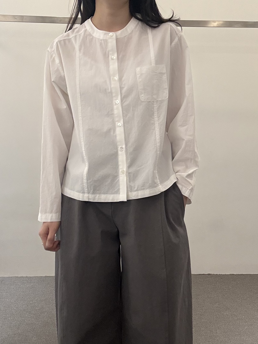 MONE-A韓國代購女裝新款職業推薦時尚熱賣襯衫蕾絲衫口袋MONE-A襯衫/蕾絲衫