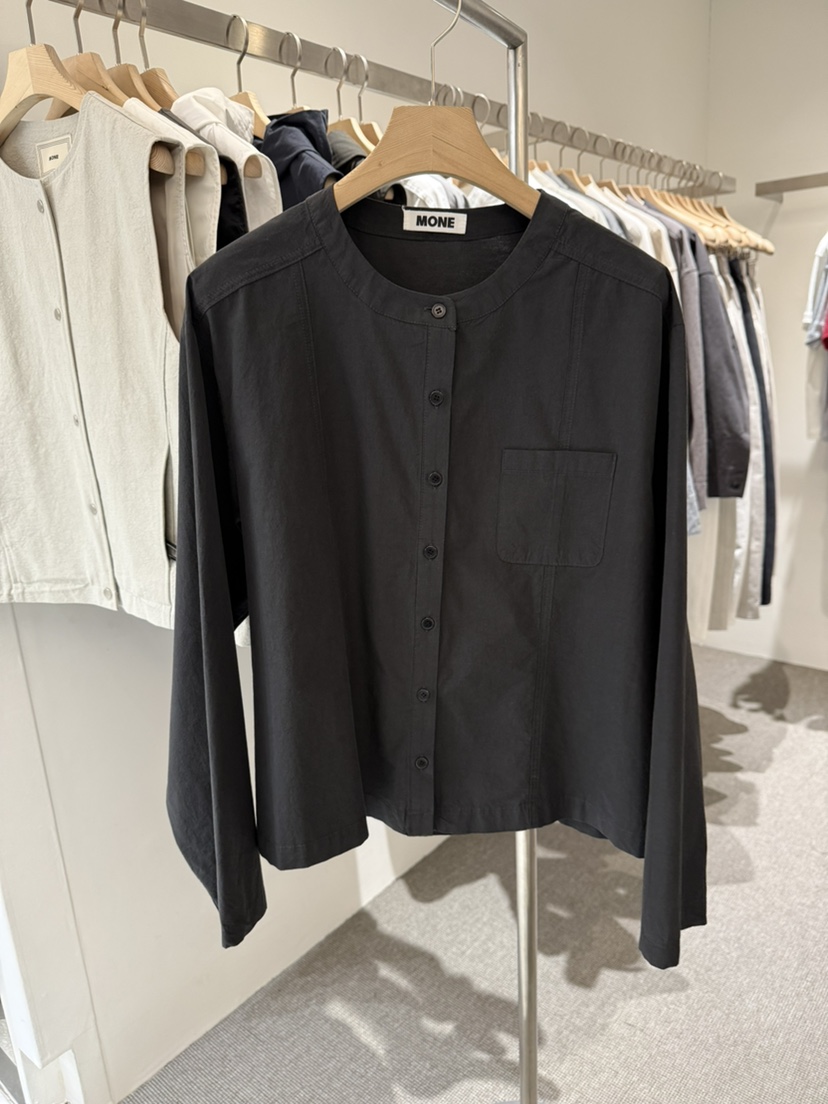 MONE-A韓國代購女裝新款職業推薦時尚熱賣襯衫蕾絲衫口袋MONE-A襯衫/蕾絲衫圖色2