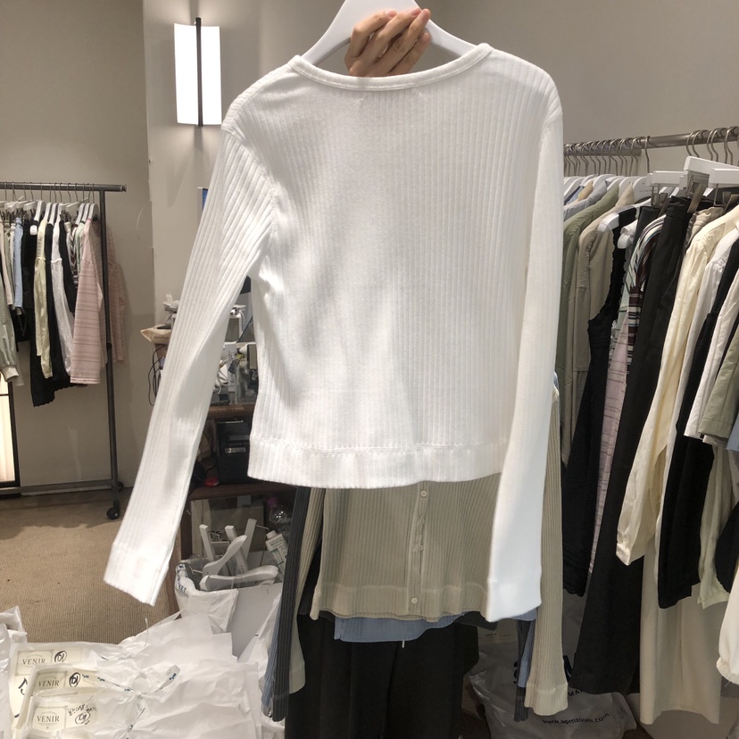 VENIR-a韓國直郵實拍女士新品熱賣職業休閑推薦時尚長袖T恤VENIR-a長袖T恤