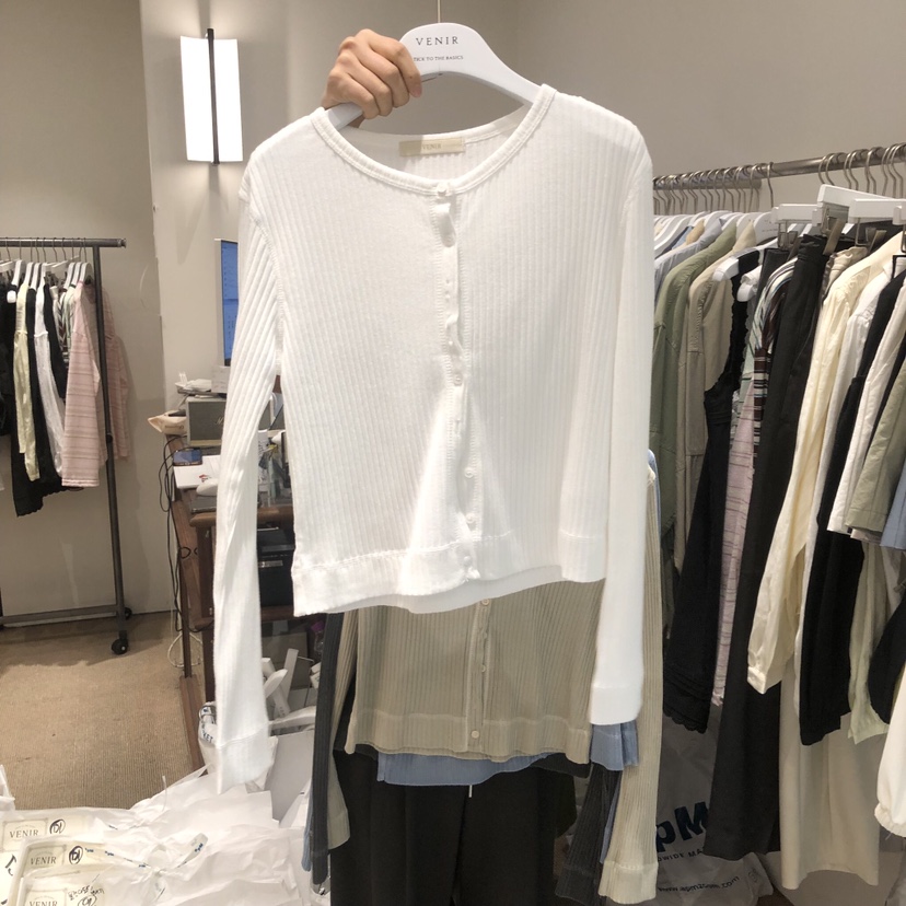 VENIR-a韓國直郵實拍女士新品熱賣職業休閑推薦時尚長袖T恤VENIR-a長袖T恤圖色1