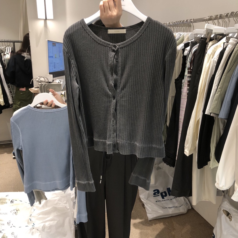 VENIR-a韓國直郵實拍女士新品熱賣職業休閑推薦時尚長袖T恤VENIR-a長袖T恤圖色4