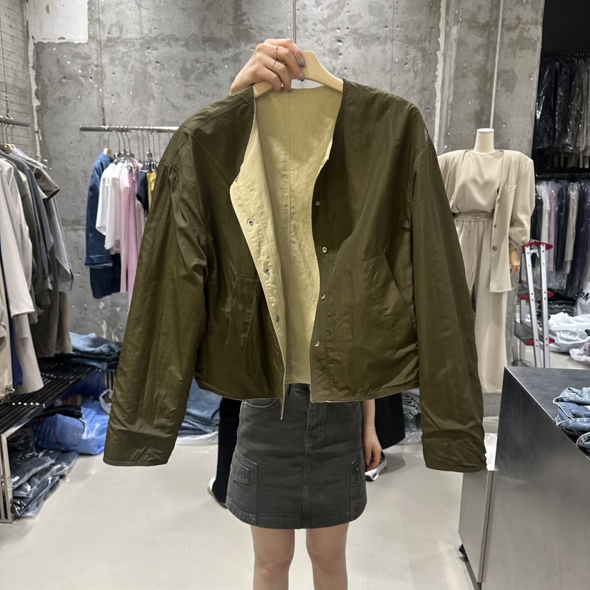 JUNI韓國直郵女士新款26春夏時尚人氣夾克兩面穿皮革雙面my juni夾克