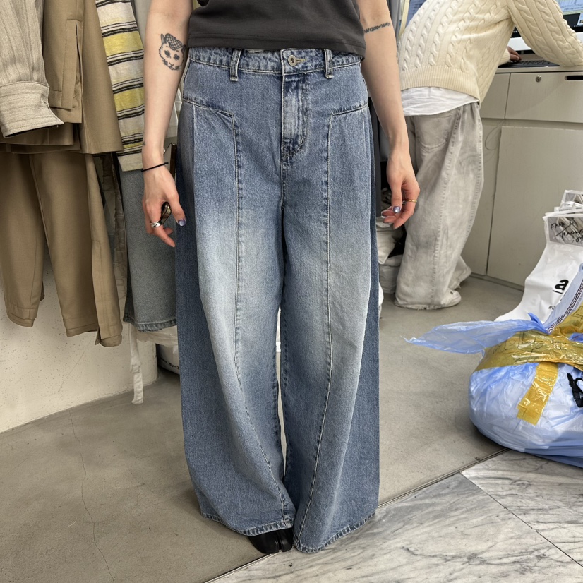 FOUNDATION韓國直郵女士新品26春夏時尚推薦熱賣人氣牛仔褲FOUNDATION牛仔褲圖色1