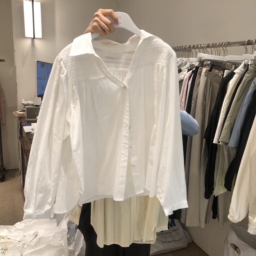 VENIR-a韓國直郵實拍女士新款熱賣時尚休閑26春夏襯衫蕾絲衫VENIR-a襯衫/蕾絲衫圖色1