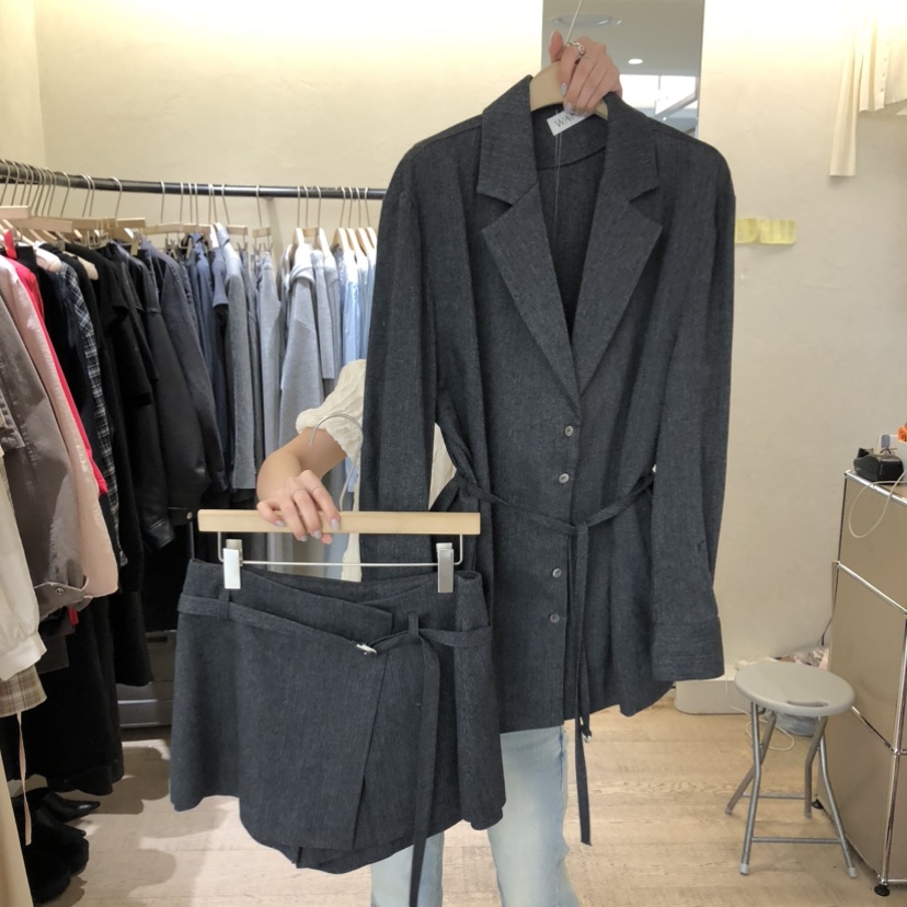 W AND J韓國直郵實拍女裝新品時尚26春夏套裝不含內搭含腰帶W AND J套裝圖色1