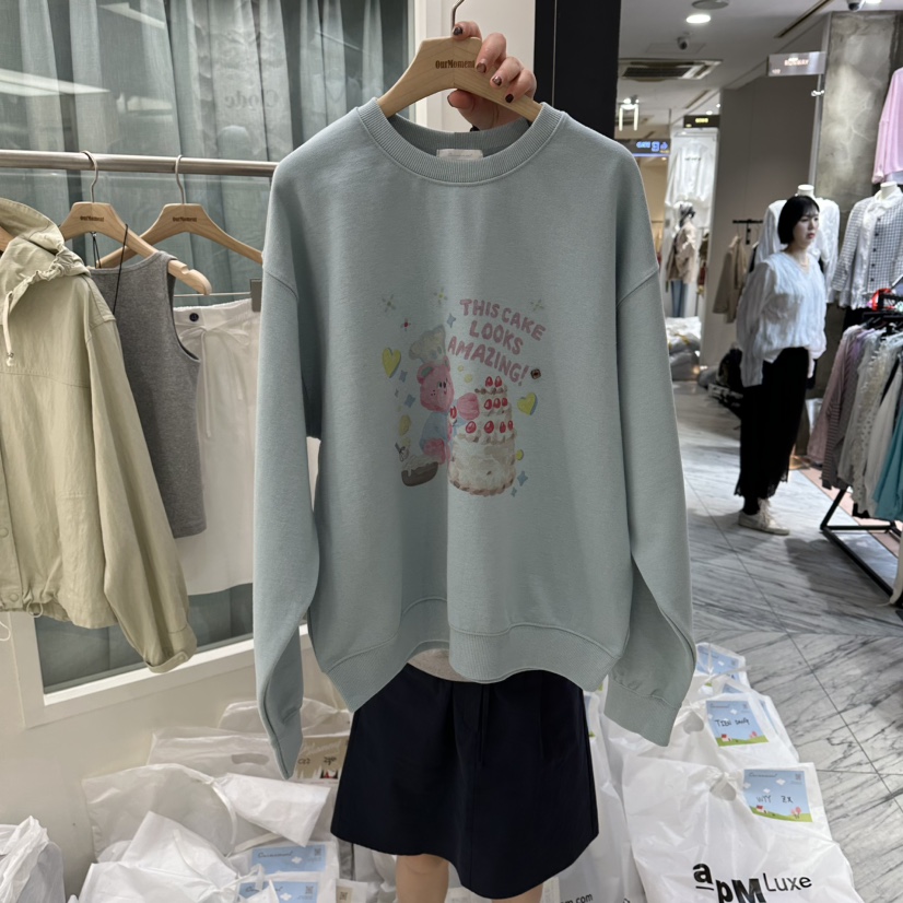 OURMOMENT韓國直郵實拍女裝新品休閑熱賣時尚26春夏人氣衛衣OURMOMENT衛衣圖色2