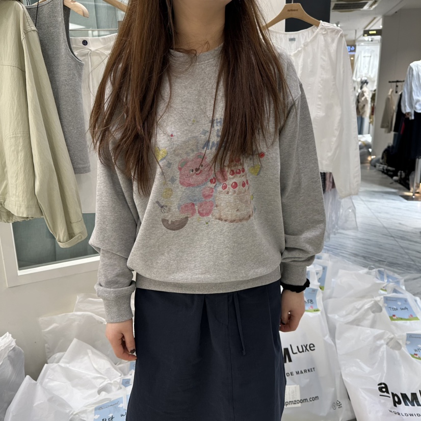 OURMOMENT韓國直郵實拍女裝新品休閑熱賣時尚26春夏人氣衛衣OURMOMENT衛衣圖色3