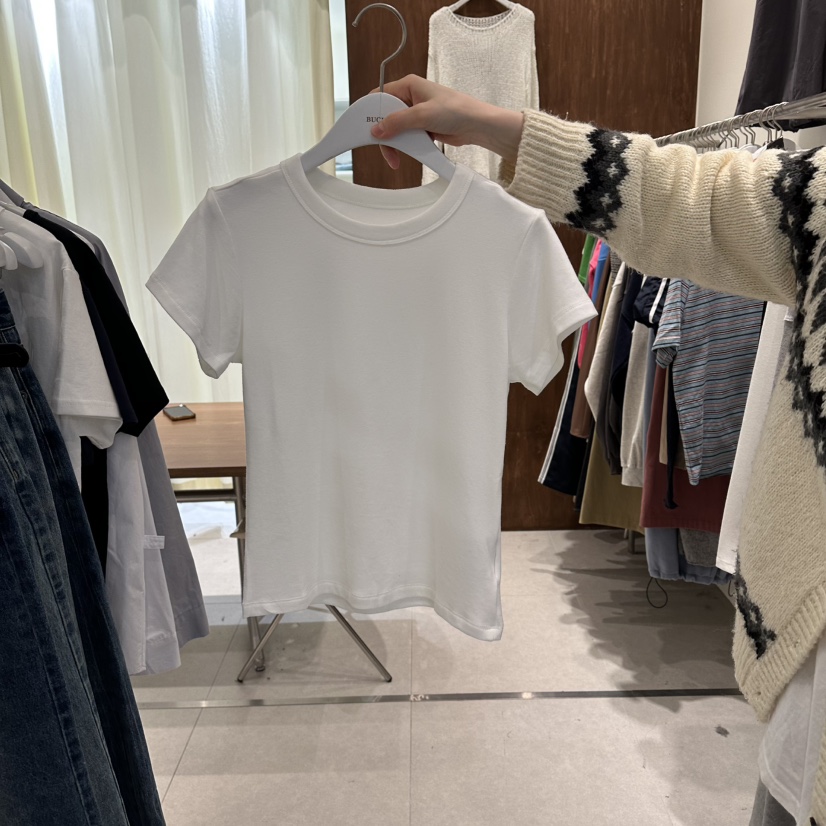BUCKLE韓國直郵實拍女士新品26春夏推薦職業時尚休閑人氣T恤BUCKLET恤圖色1