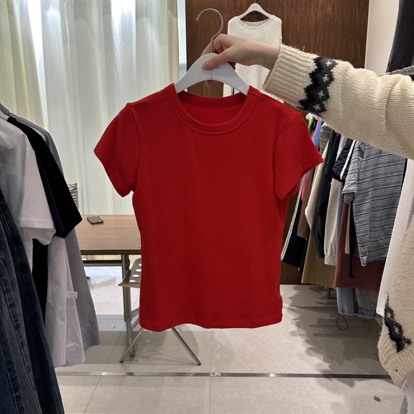 BUCKLE韓國直郵實拍女士新品26春夏推薦職業時尚休閑人氣T恤BUCKLET恤圖色3