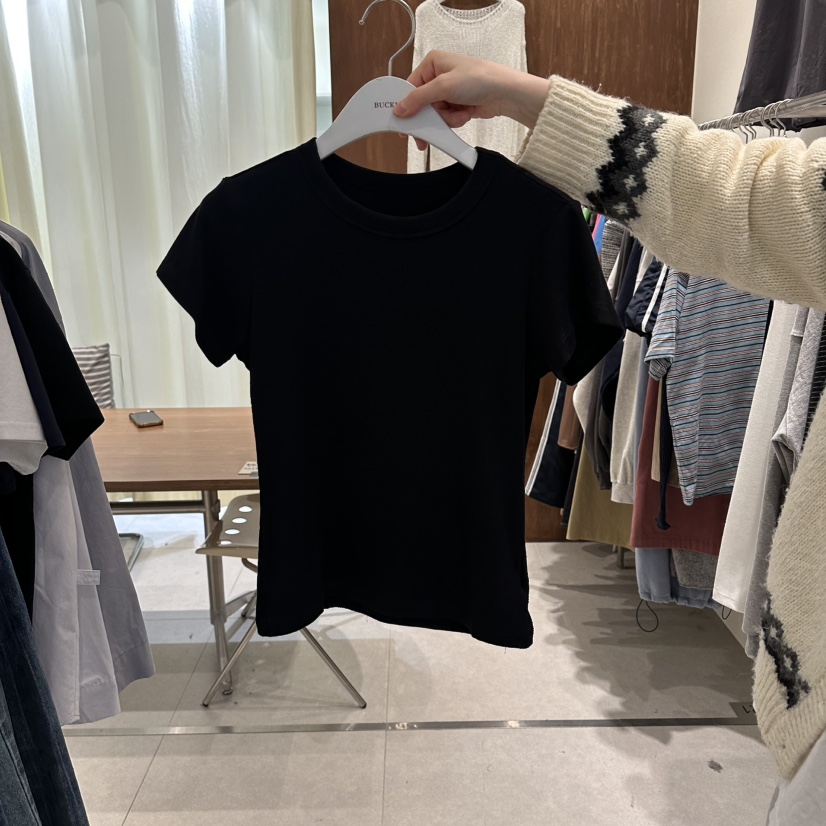 BUCKLE韓國直郵實拍女士新品26春夏推薦職業時尚休閑人氣T恤BUCKLET恤圖色4