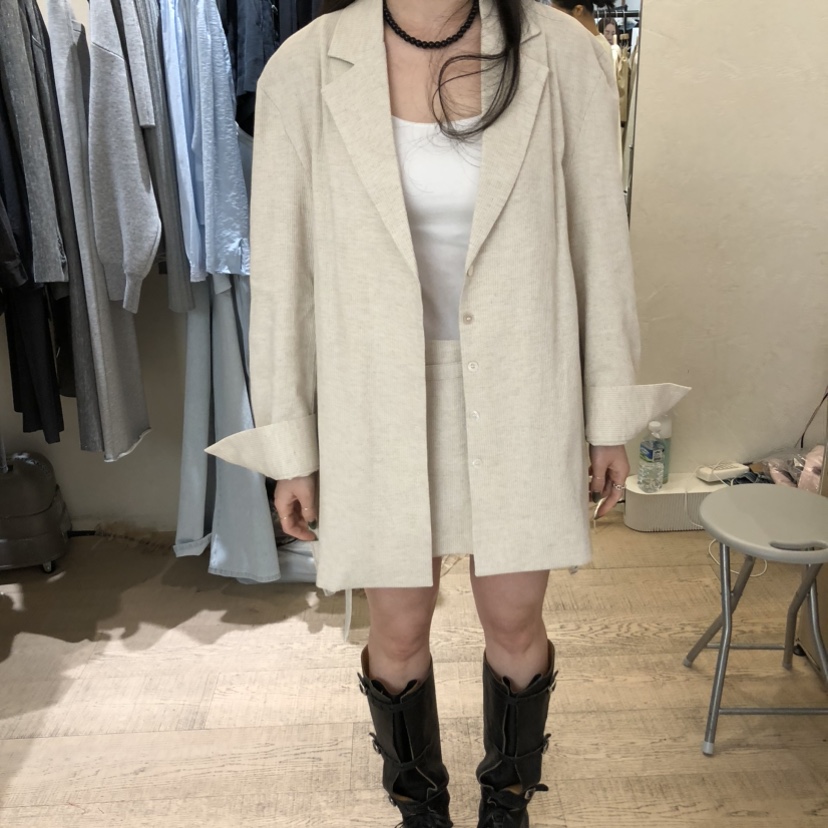 W AND J韓國代購女裝新款推薦熱賣休閑26春夏夾克含腰繩W AND J夾克圖色2