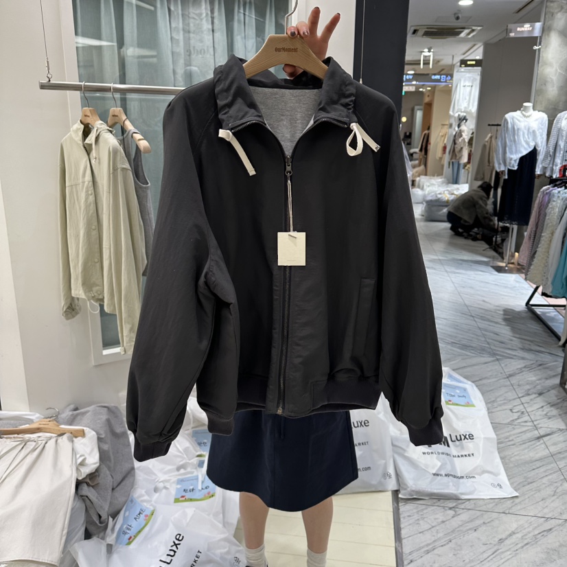 OURMOMENT韓國東大門代購女裝新品休閑熱賣26春夏夾克里外穿OURMOMENT夾克圖色2