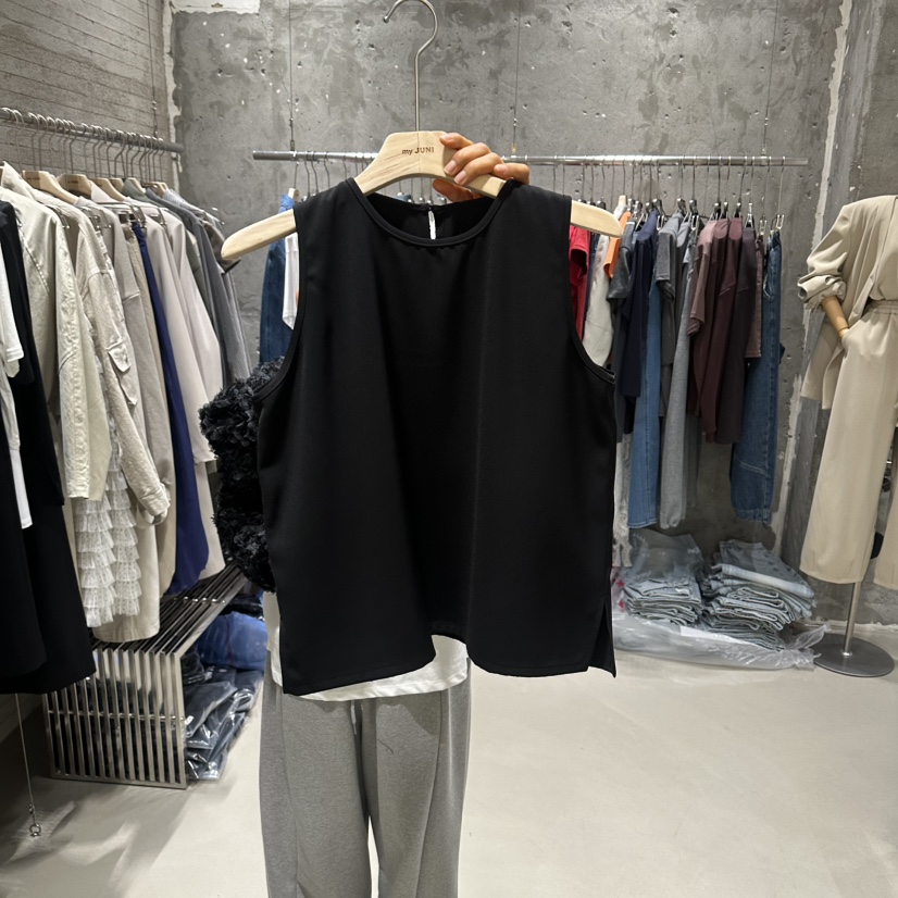 JUNI韓國東大門代購女士新品時尚推薦職業人氣休閑吊帶背心my juni吊帶/背心圖色2