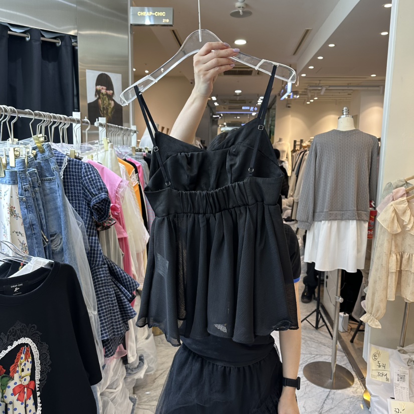 CHEAP-CHIC韓國直郵實拍女裝新品熱賣推薦休閑職業吊帶背心CHEAP-CHIC/CHARLES THE SECOND吊帶/背心