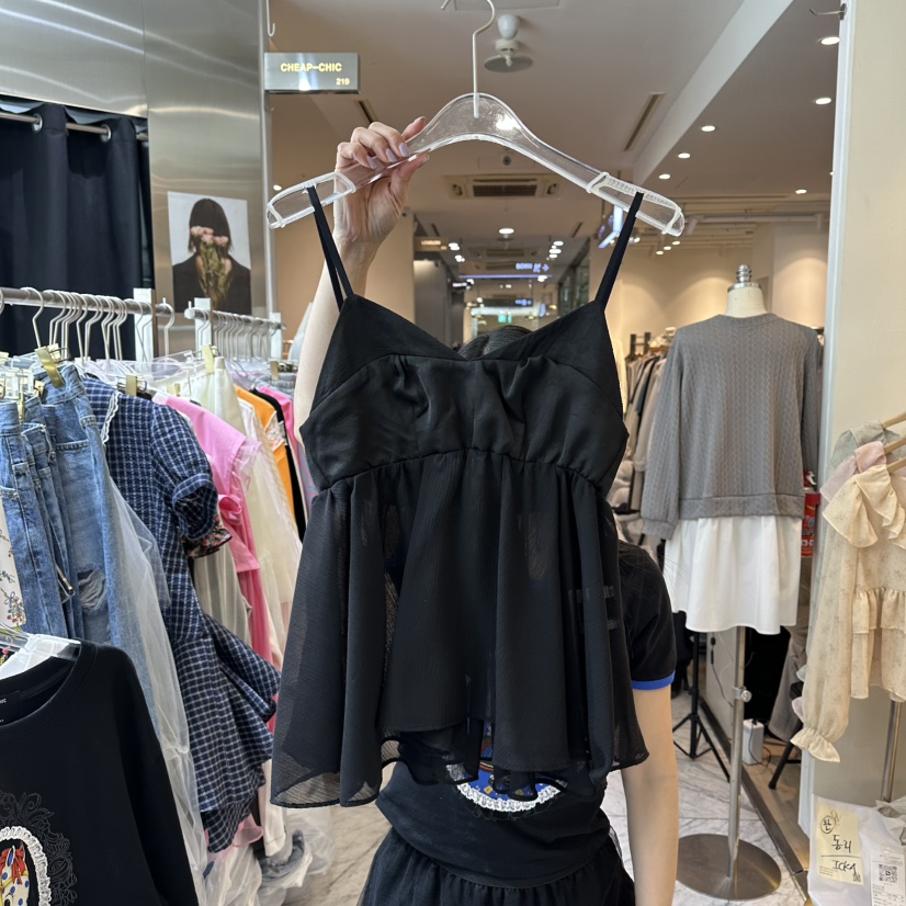 CHEAP-CHIC韓國直郵實拍女裝新品熱賣推薦休閑職業吊帶背心CHEAP-CHIC/CHARLES THE SECOND吊帶/背心圖色1