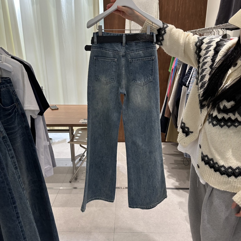 BUCKLE韓國直郵實拍女士新款休閑26春夏牛仔褲不含腰帶系帶BUCKLE牛仔褲