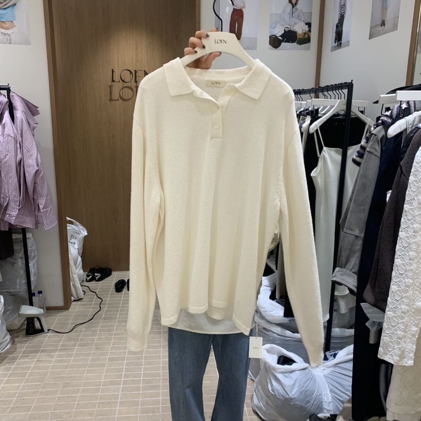 LOFN韓國代購女士新品人氣休閑熱賣推薦時尚針織衫不含內搭LOFN針織衫圖色2