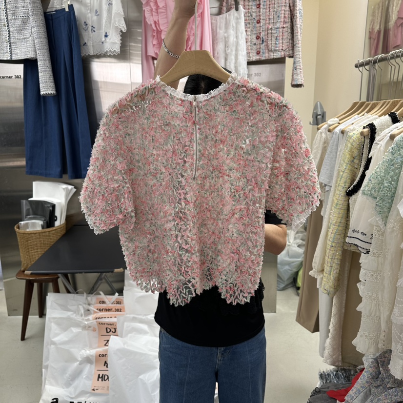 CORNER韓國直郵女士新品休閑人氣推薦熱賣時尚襯衫蕾絲衫CORNER.302襯衫/蕾絲衫